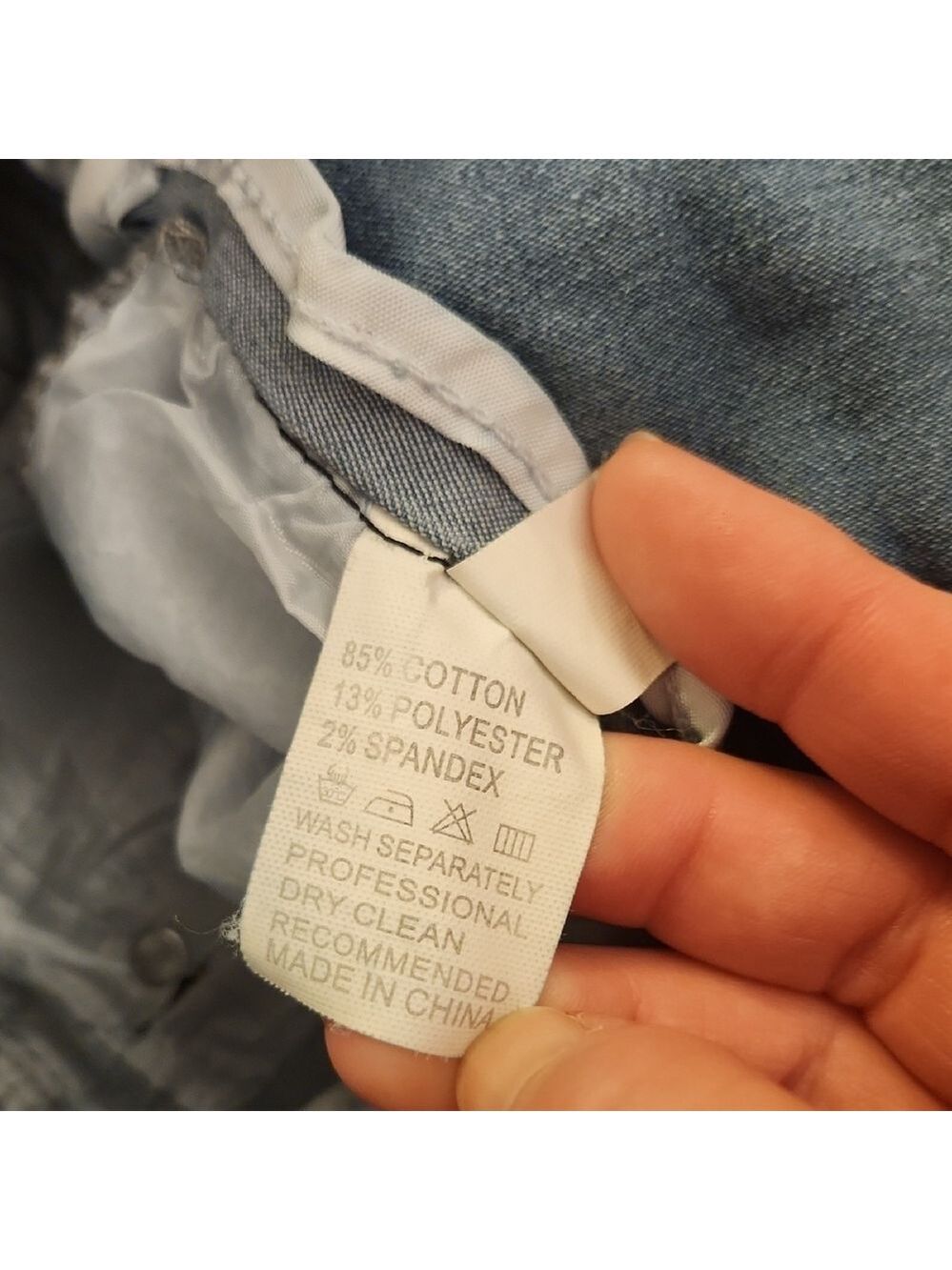 SHEIN High Waist Denim Shorts Light Blue - Picture 5 of 11